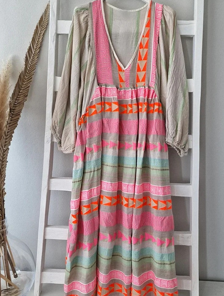 Gaëlle-Roze | Jurk Met Lange Mouwen – Zomerse En Trendy Look