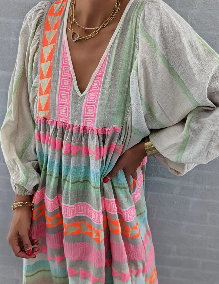 Gaëlle-Roze | Jurk Met Lange Mouwen – Zomerse En Trendy Look