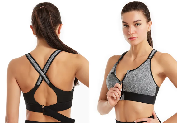 Lucienne | Sportbeha met Rits – Versterkt Comfort en Sportieve Look