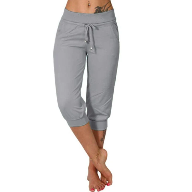 Delphine | Pantalones capri con cordón de ajuste y cintura elástica