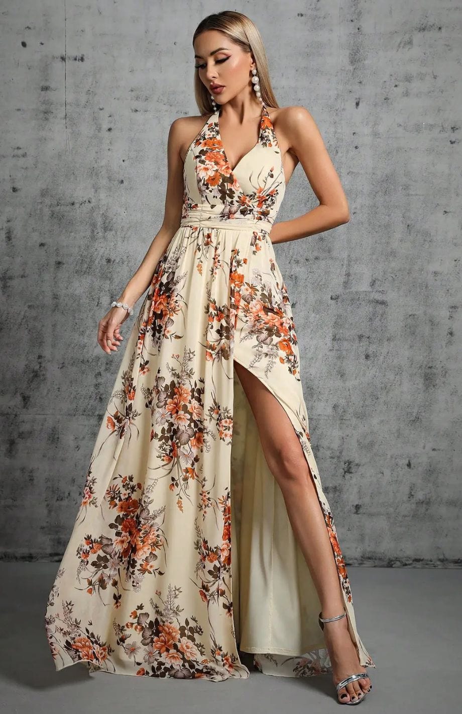Eva | Elegante Jurk met Print – Perfect voor Trouwen