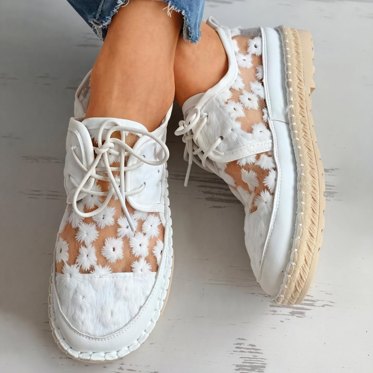 Bernice | Scarpe Traspiranti – Tessuto Fiorito e Eleganza