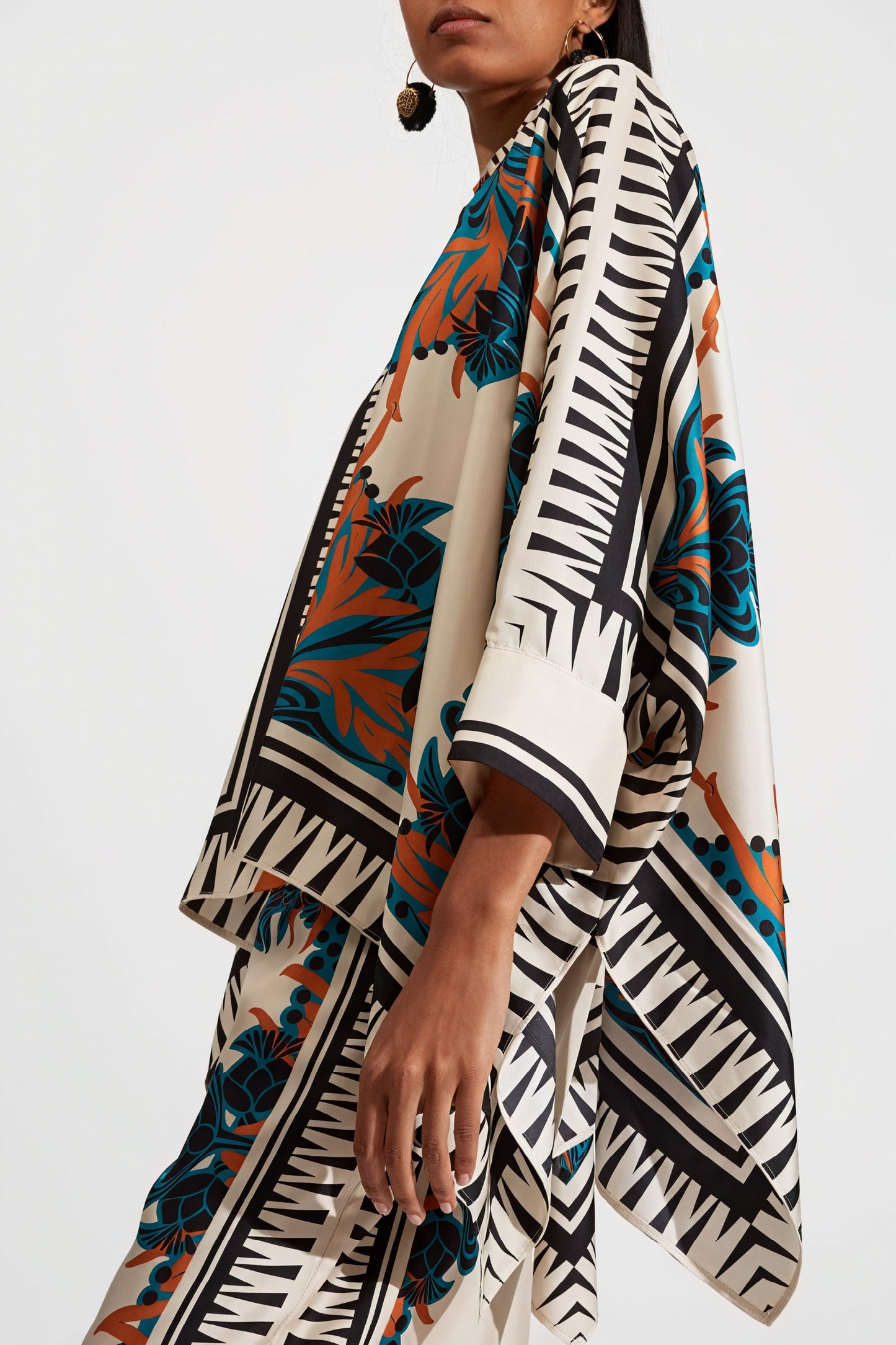 Inaya | Sada Kimono – Bohémsky potlač a voľné nohavice