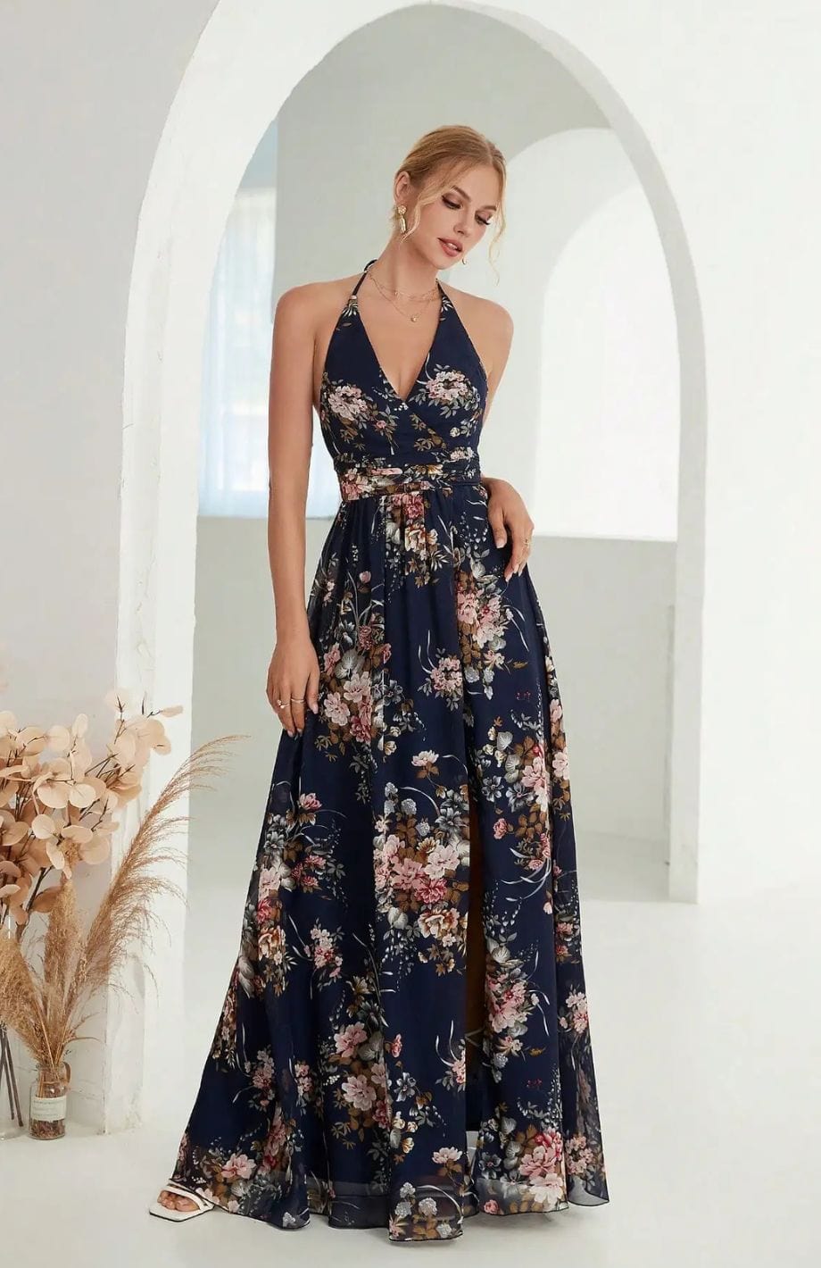 Eva | Elegante Jurk met Print – Perfect voor Trouwen