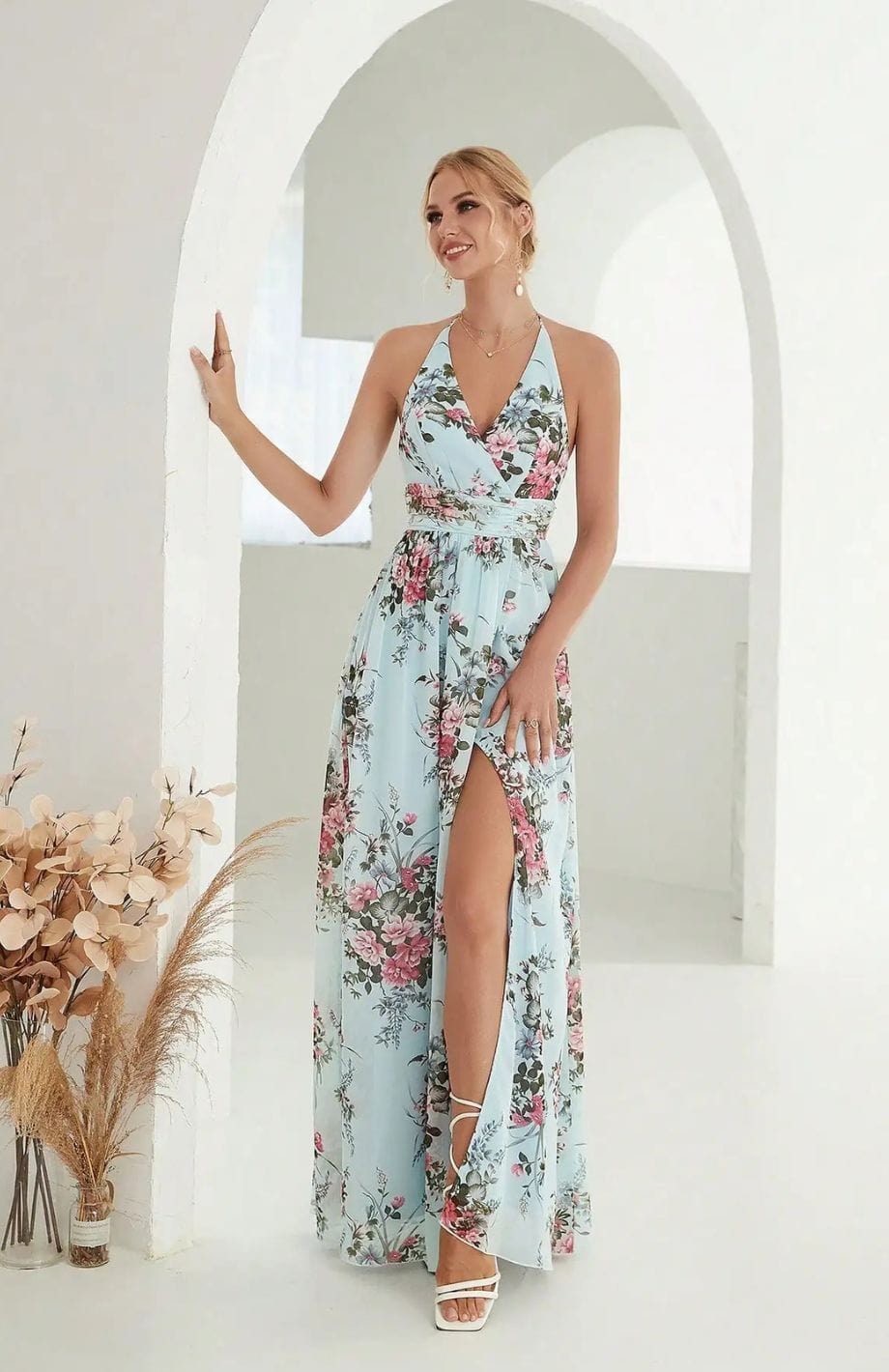Eva | Elegante Jurk met Print – Perfect voor Trouwen