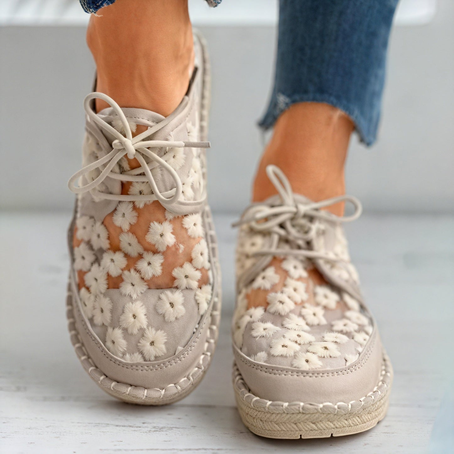 Bernice | Scarpe Traspiranti – Tessuto Fiorito e Eleganza