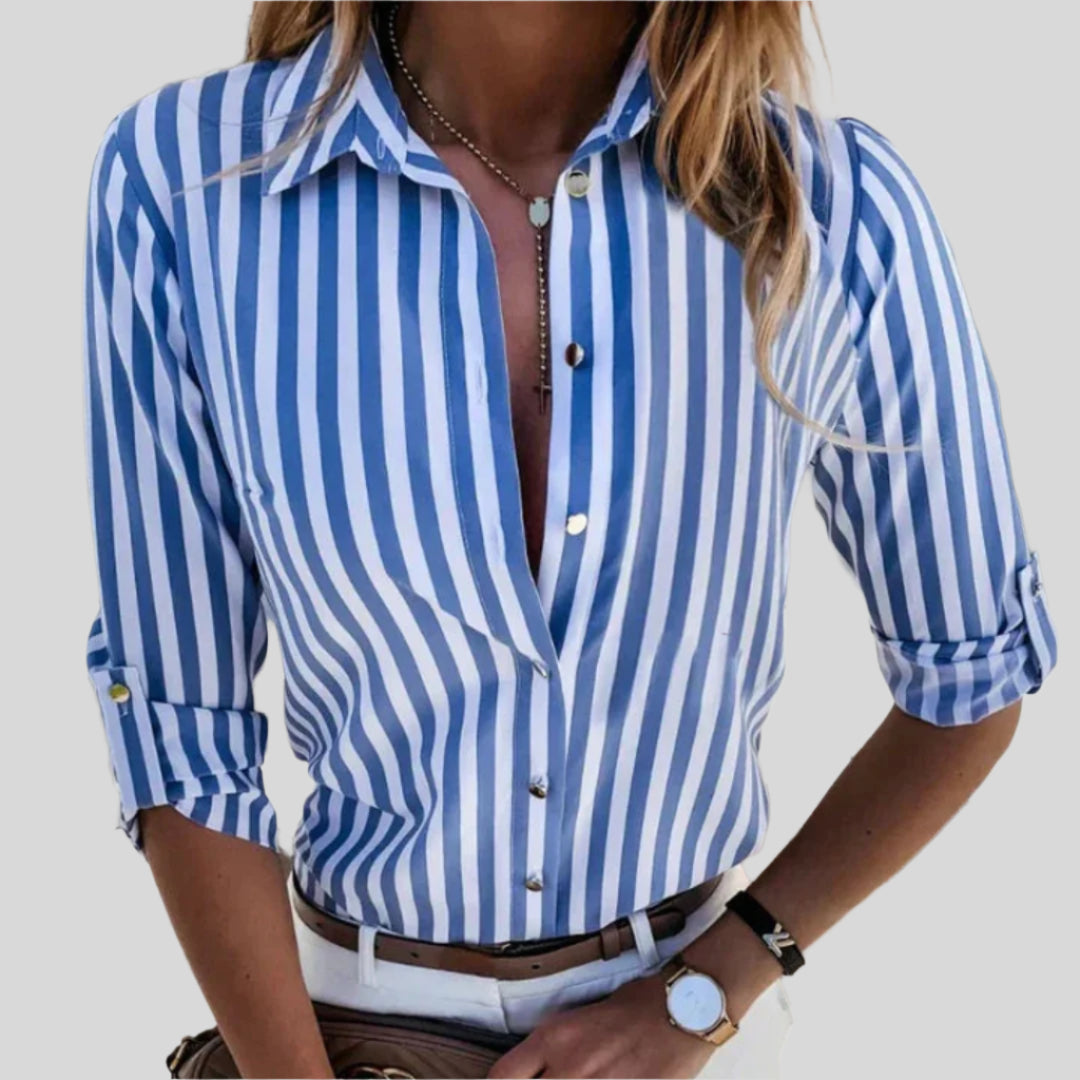 Slimane | Chic og Let Stribet Skjorte