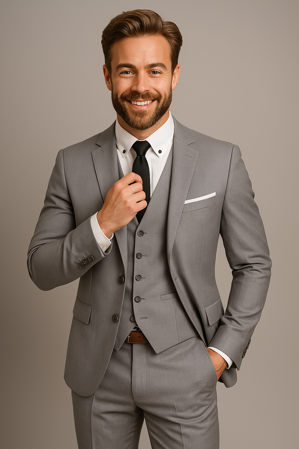 Emory | Miesten Kolmiosainen Slim Fit Tyylikäs