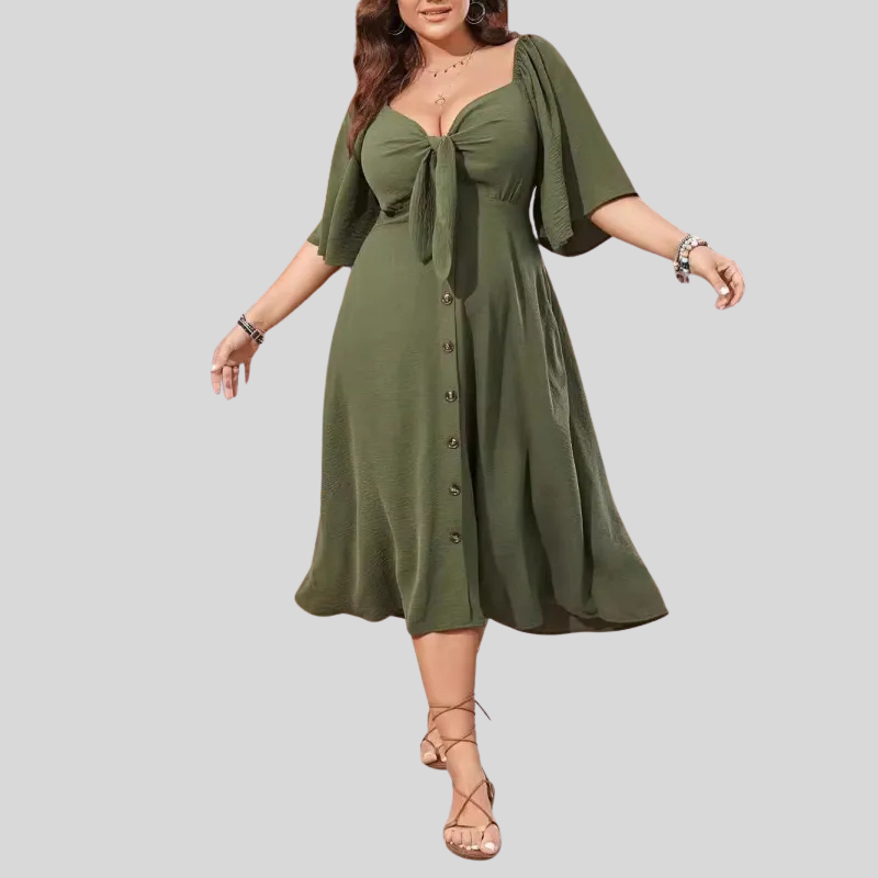 Gisèle | Rochie Midi Ușoară cu Farmec Estival