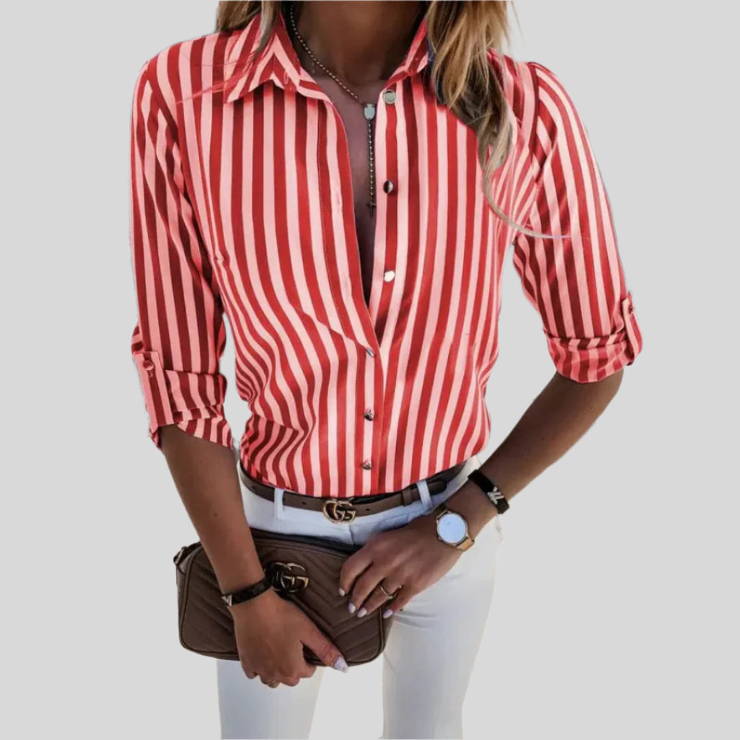 Slimane | Chic og Let Stribet Skjorte