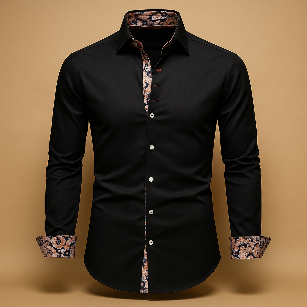 Loïc | Camicia Slim Fit A Maniche Lunghe Con Collo Strutturato
