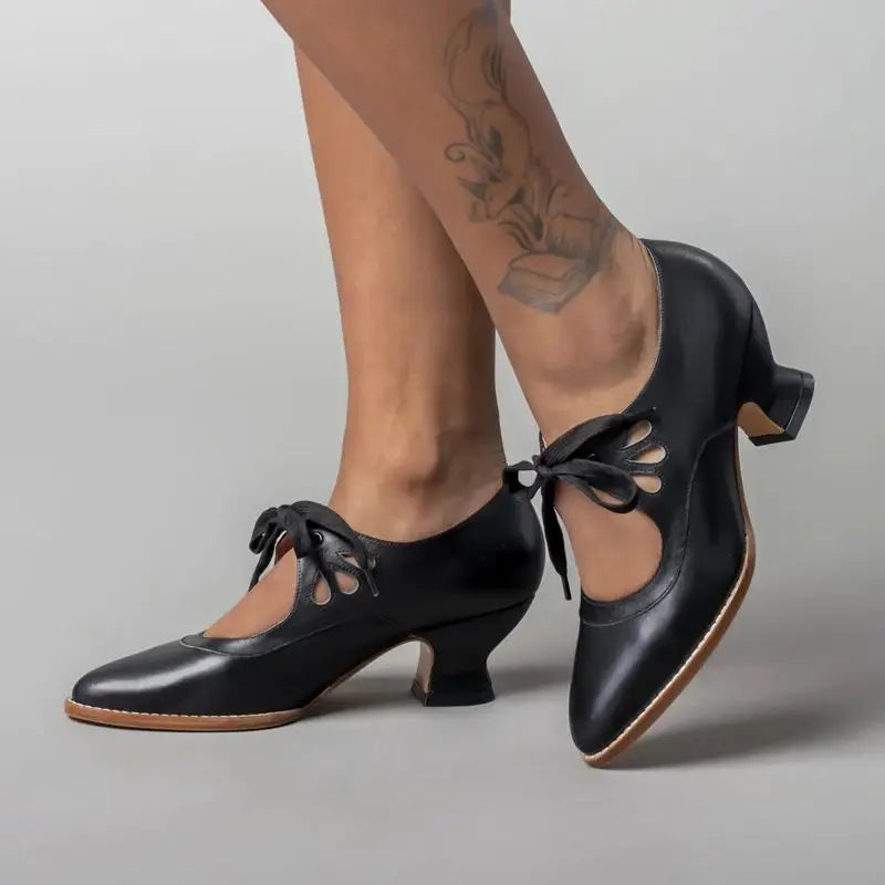 Margaux | Sko med Lav Hæl – Vintage Touch for et Unikt Look