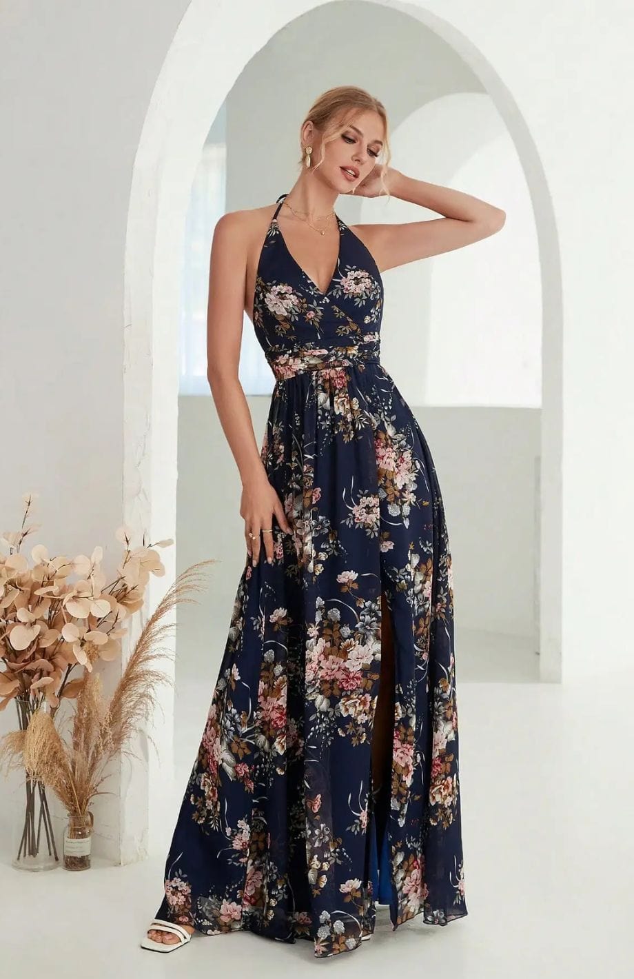 Eva | Elegante Jurk met Print – Perfect voor Trouwen