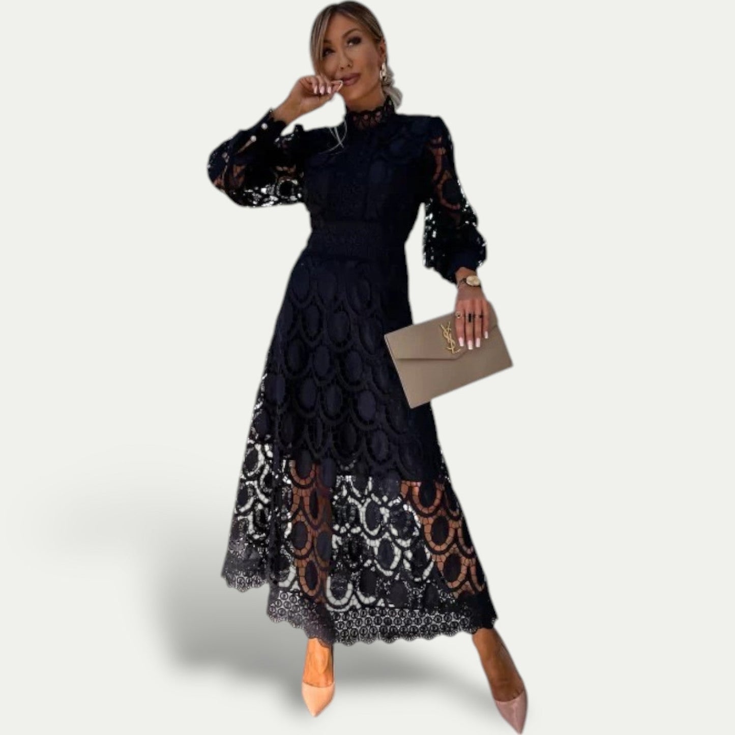Sabrine | Abito Midi Raffinato – Eleganza Classica e Stile Sofisticato