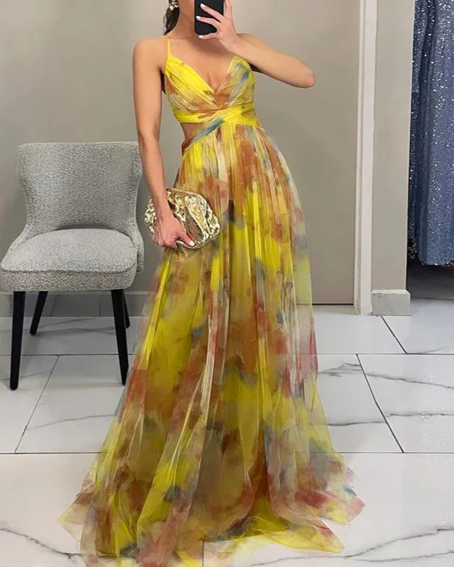 Samira | Rochie Lungă de Vară – Prospețime Florală și Stil Romantic 