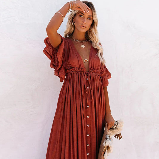 Eleonore | Abito Lungo Chic Bohemien – Eleganza Casual e Raffinata 