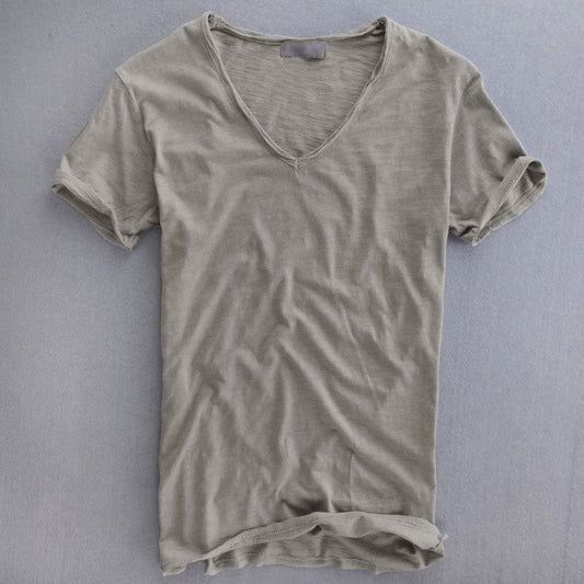 Viktor | T-shirt V-hals Korte Ærmer Løs Pasform 