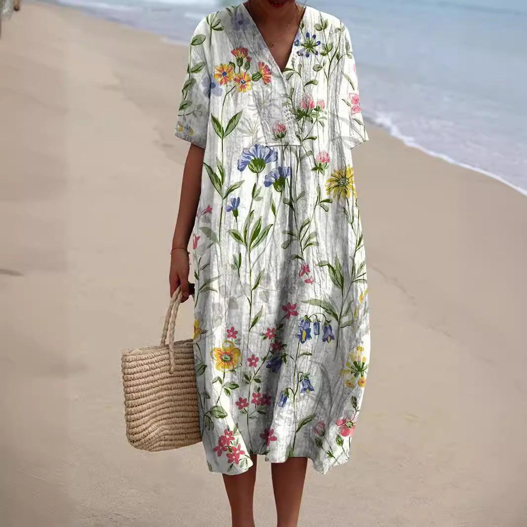 Sylvaine | Lange Bloemenjurk – Stijl en Zomerlichtheid 