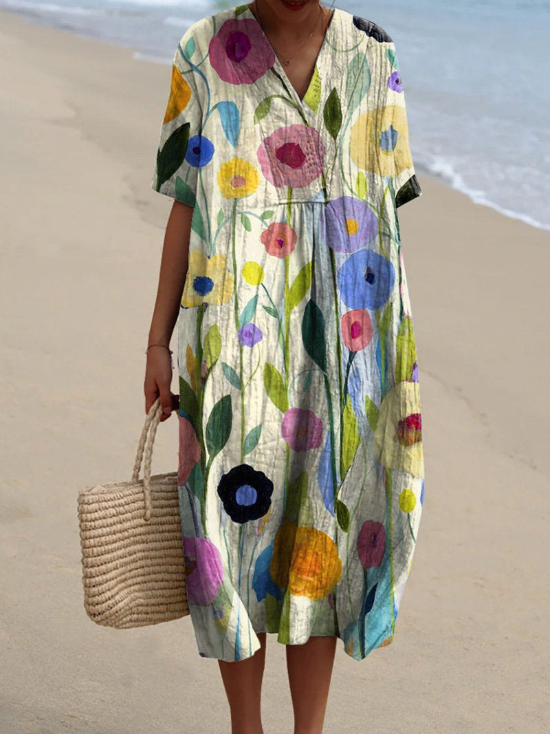 Sylvaine | Lange Bloemenjurk – Stijl en Zomerlichtheid 