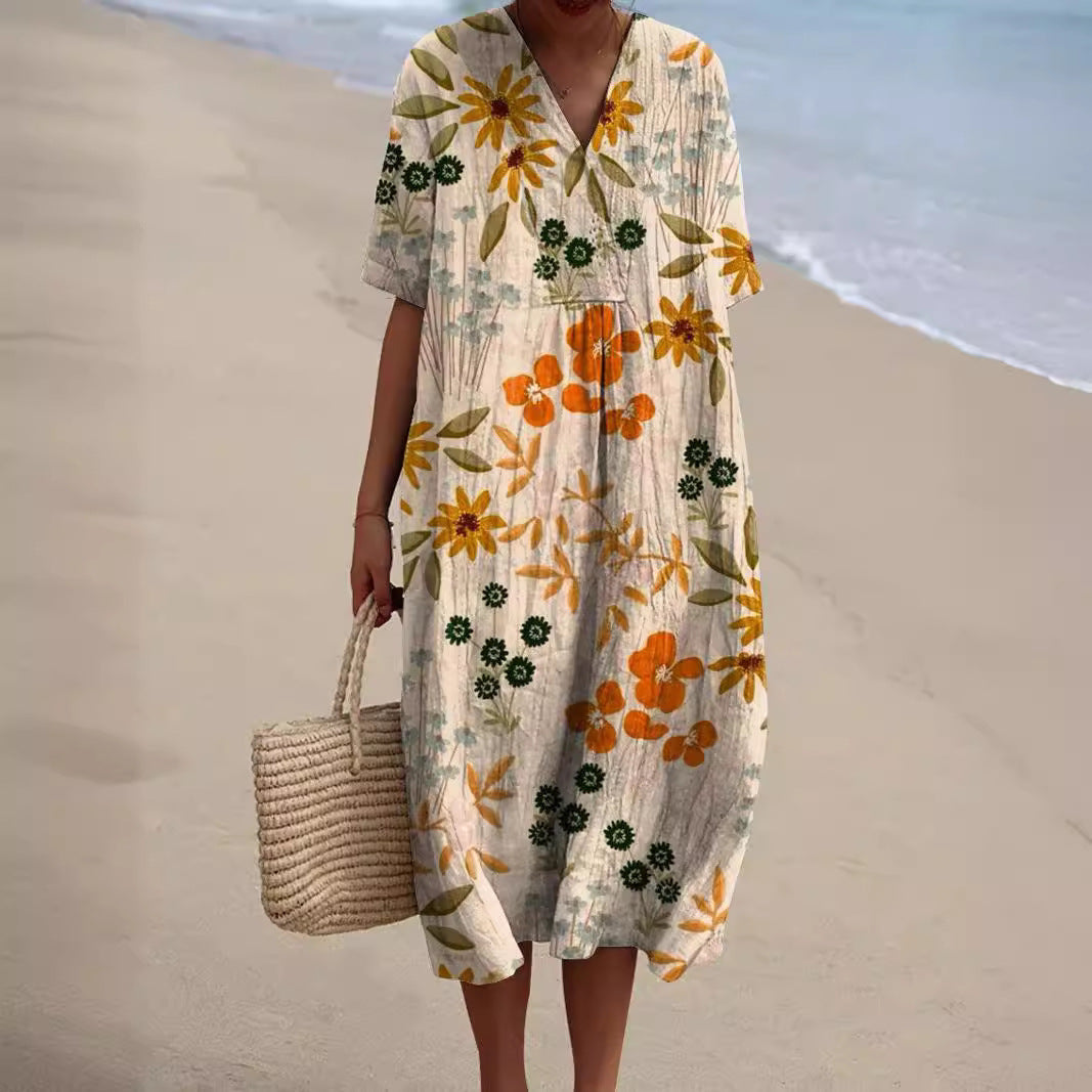 Sylvaine | Lange Bloemenjurk – Stijl en Zomerlichtheid 