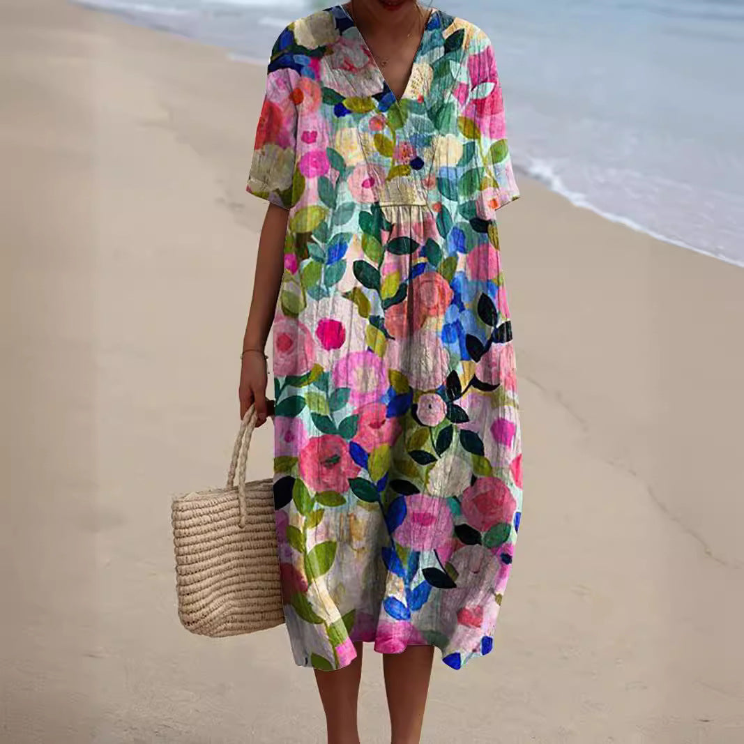 Sylvaine | Lange Bloemenjurk – Stijl en Zomerlichtheid 
