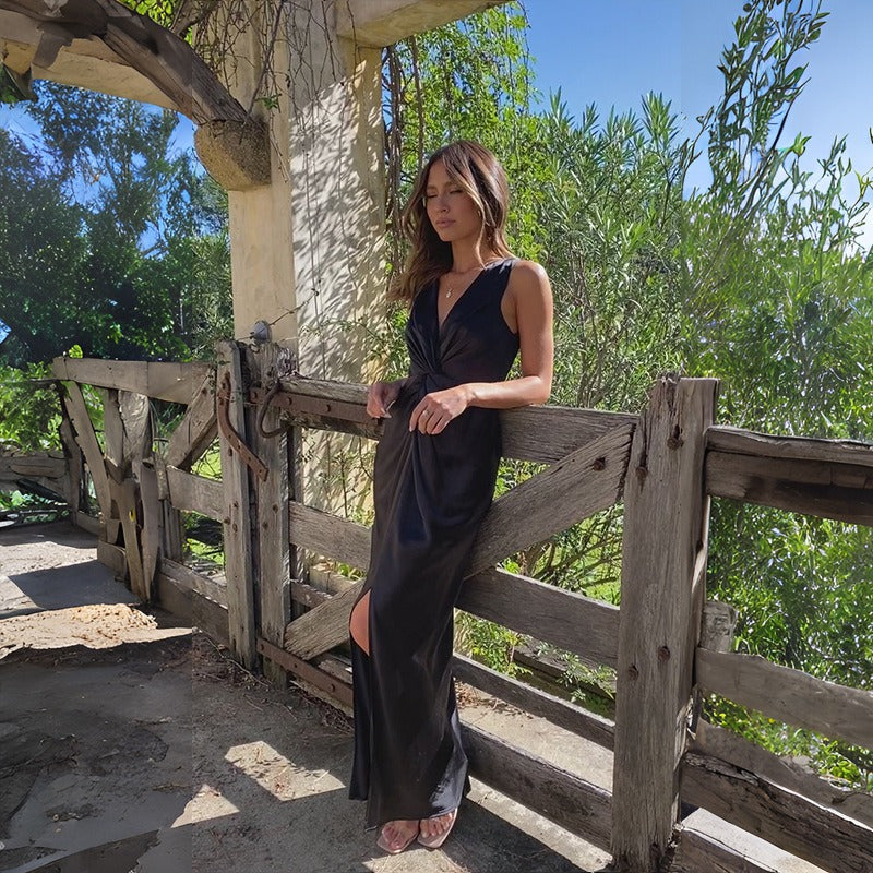 Ludivine | Sukienka Wieczorowa Z Rozcięciem – Elegancka I Stylowa 