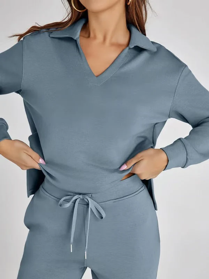 Marnie | Conjunto Confortável de Duas Peças para Mulher com Gola 