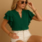 Audrey | Blusa Feminina com Rendas e Decote em V Elegante 