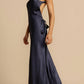 Flore | Vestido Longo de Uma Alça – Elegância Assimétrica e Fluida 