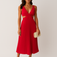 Ivana | Elegante Plissé Jurk – Lichtheid en Verfijnde Silhouette 