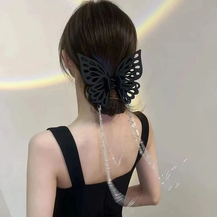 セリーヌ | バタフライヘアピン チェーン付き シルバー 