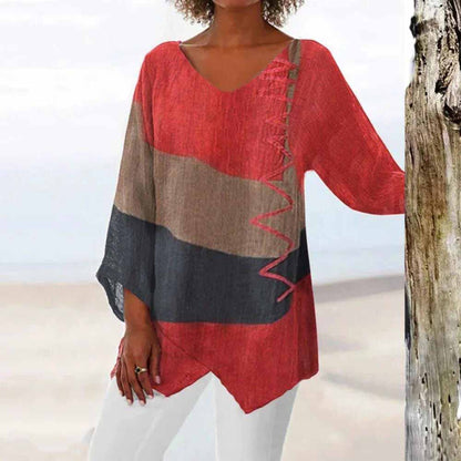 Sandra | Bluse Tunika – Trikolor Stil und Originalität 
