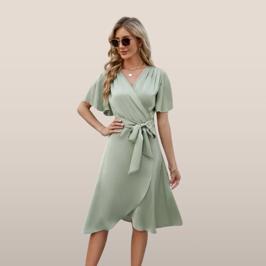 Suzanne | Robe Portefeuille – Élégance Et Simplicité