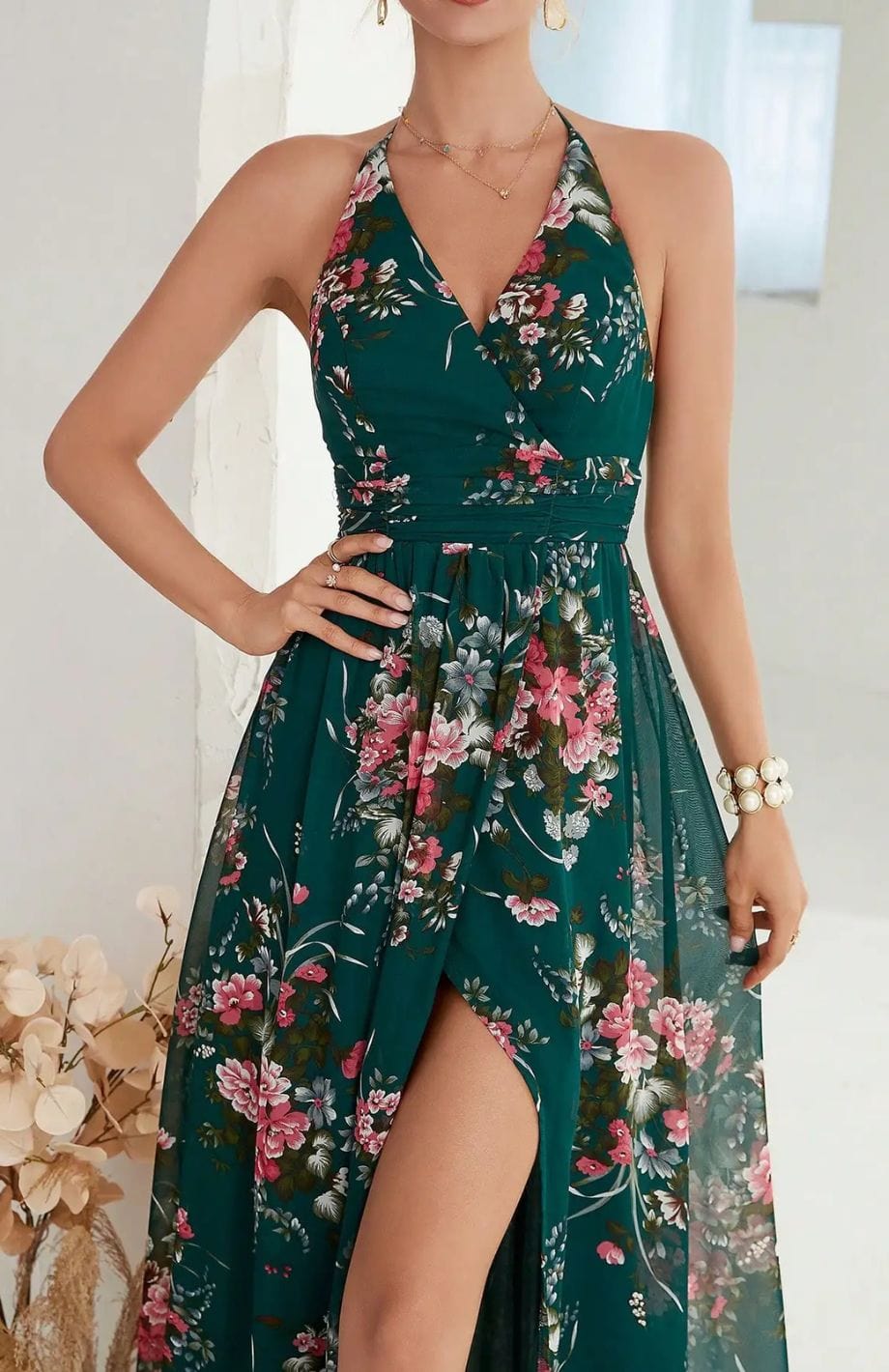 Eva | Elegante Jurk met Print – Perfect voor Trouwen 