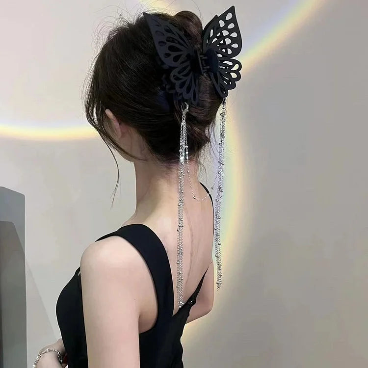セリーヌ | バタフライヘアピン チェーン付き シルバー 