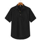 Joris | T-shirt Korte Mouwen Met Open Kraag En Halve Knopen 