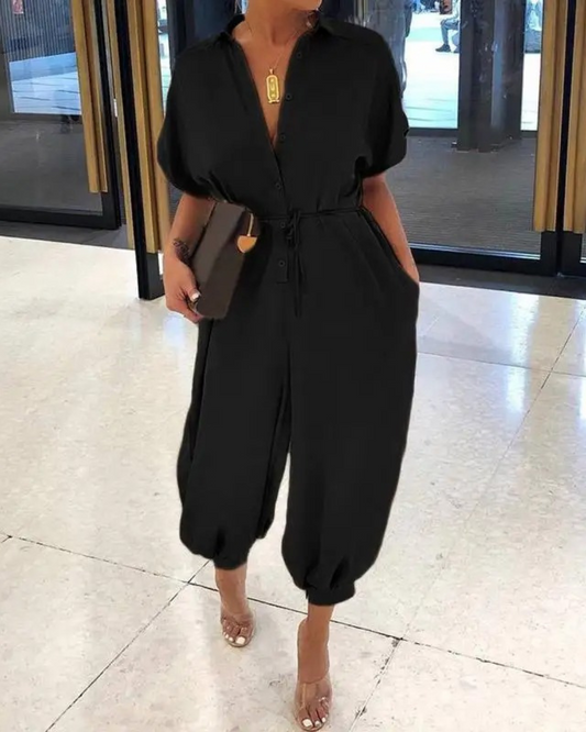 Amélie | Belted Jumpsuit for Women – Trendy and Versatile Look 