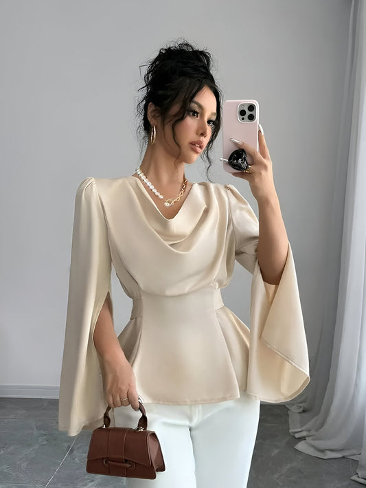 Lou | Elegant Bluse med Splittede Ermer 