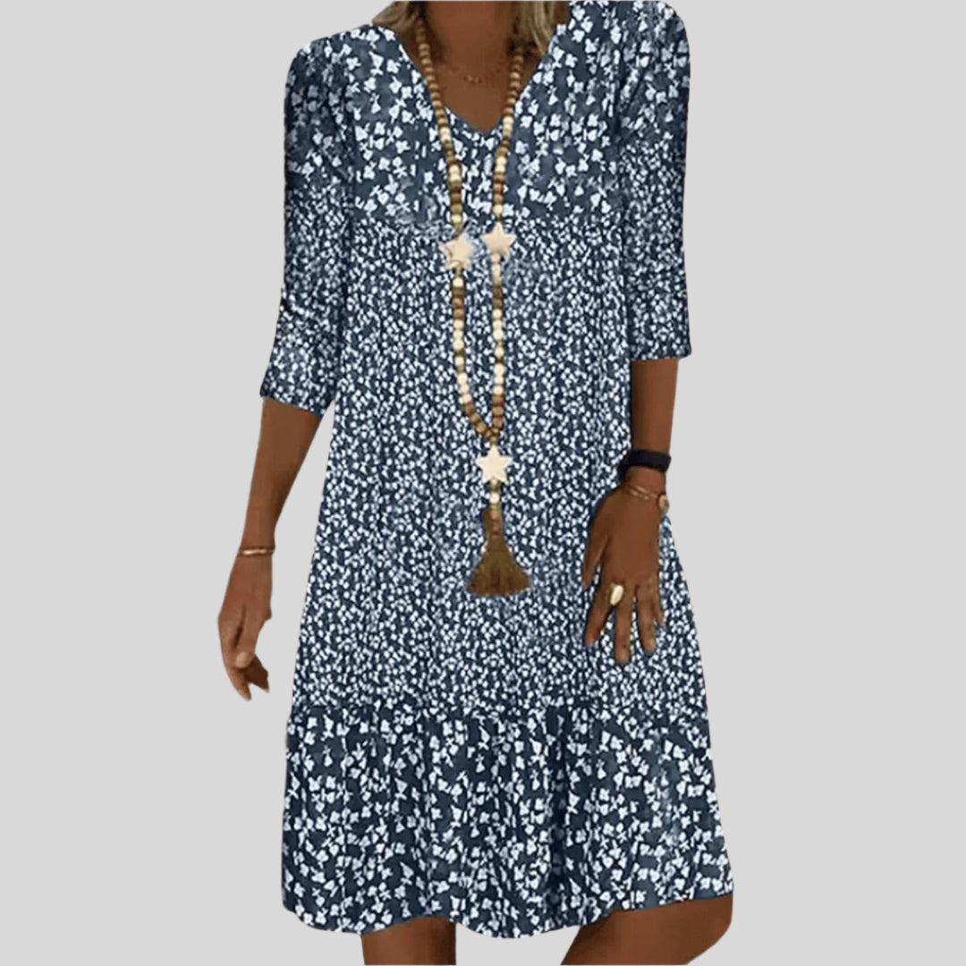 Valentine | Vestido Midi Elegante com Decote em V 