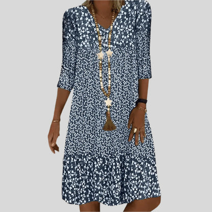 Valentine | Vestido Midi Elegante com Decote em V 